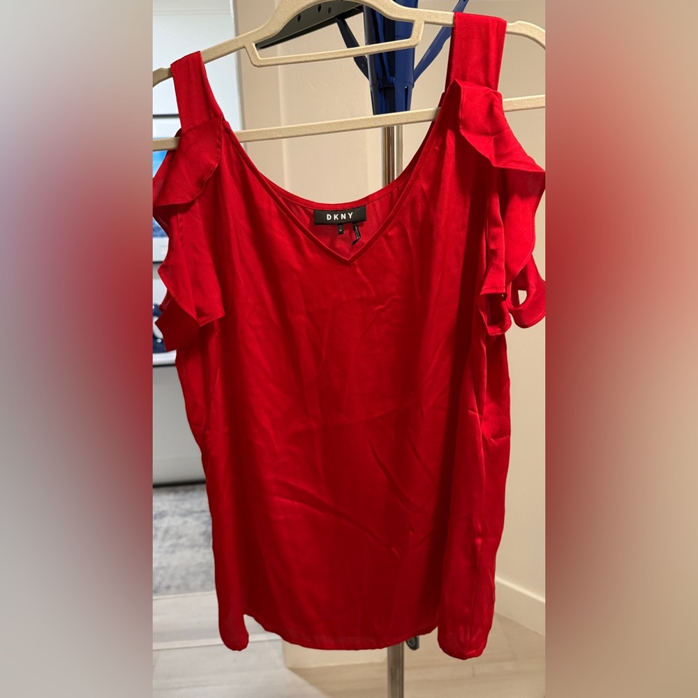DKNY Vivid Red Women's Blouse